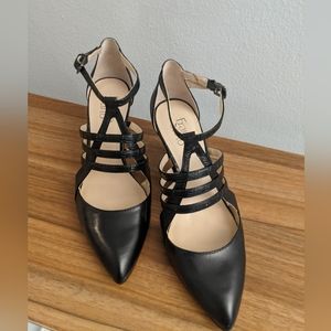 Franco Sarto Fernleaf Black Heels 8.5